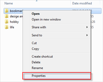 hide folders in windows 7