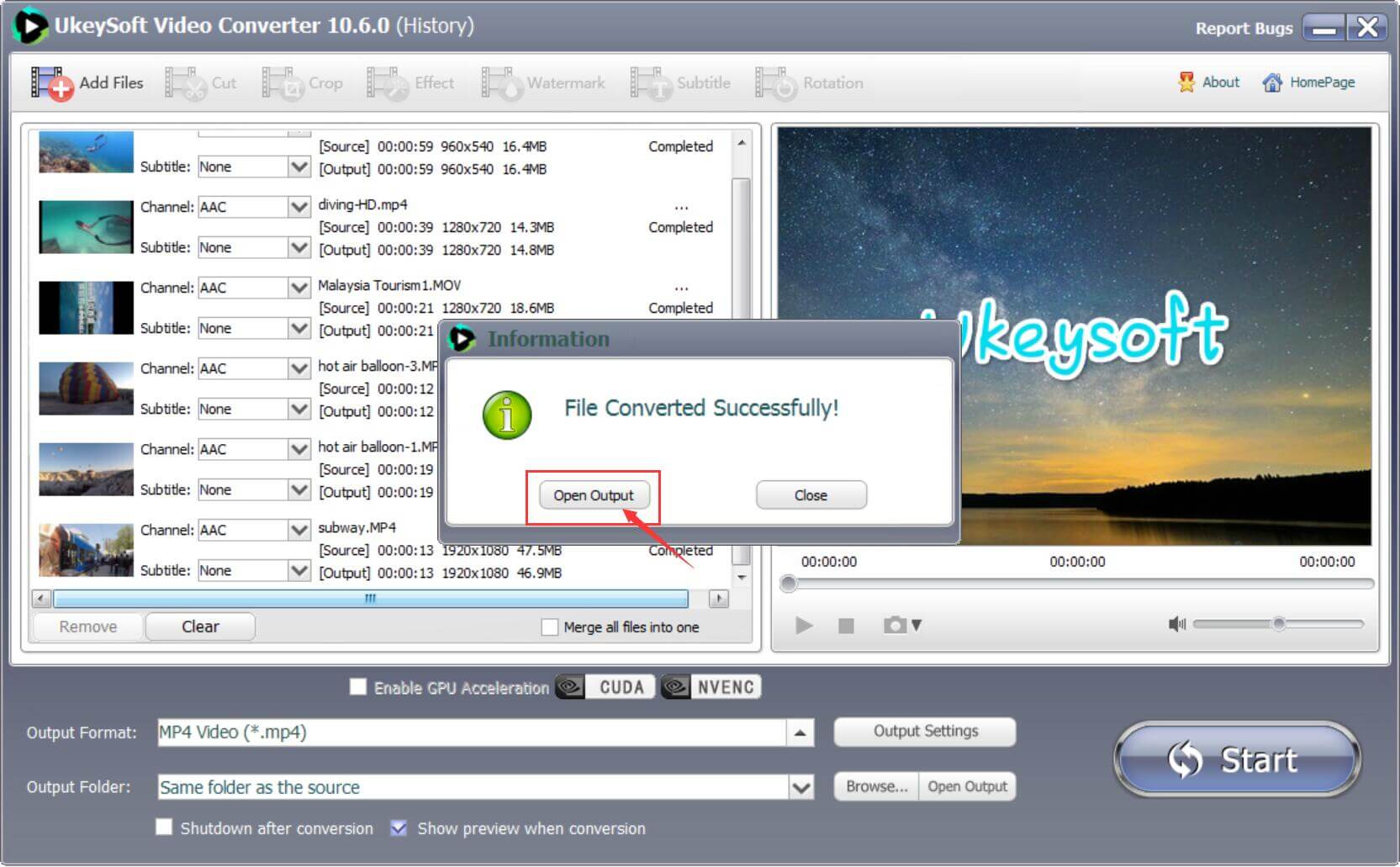 View Converted H.264 MP4 Video