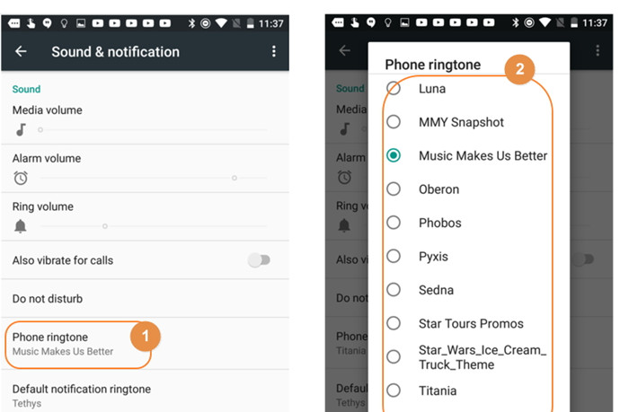 set ringtone for samsung galaxy s20