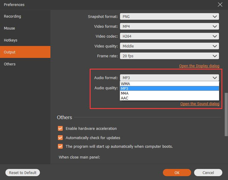 select MP3 as output format