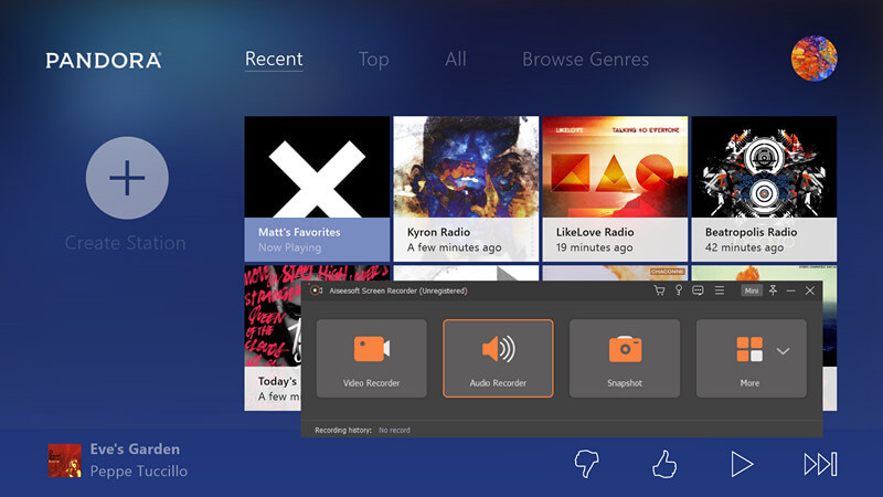 pandora music recorder