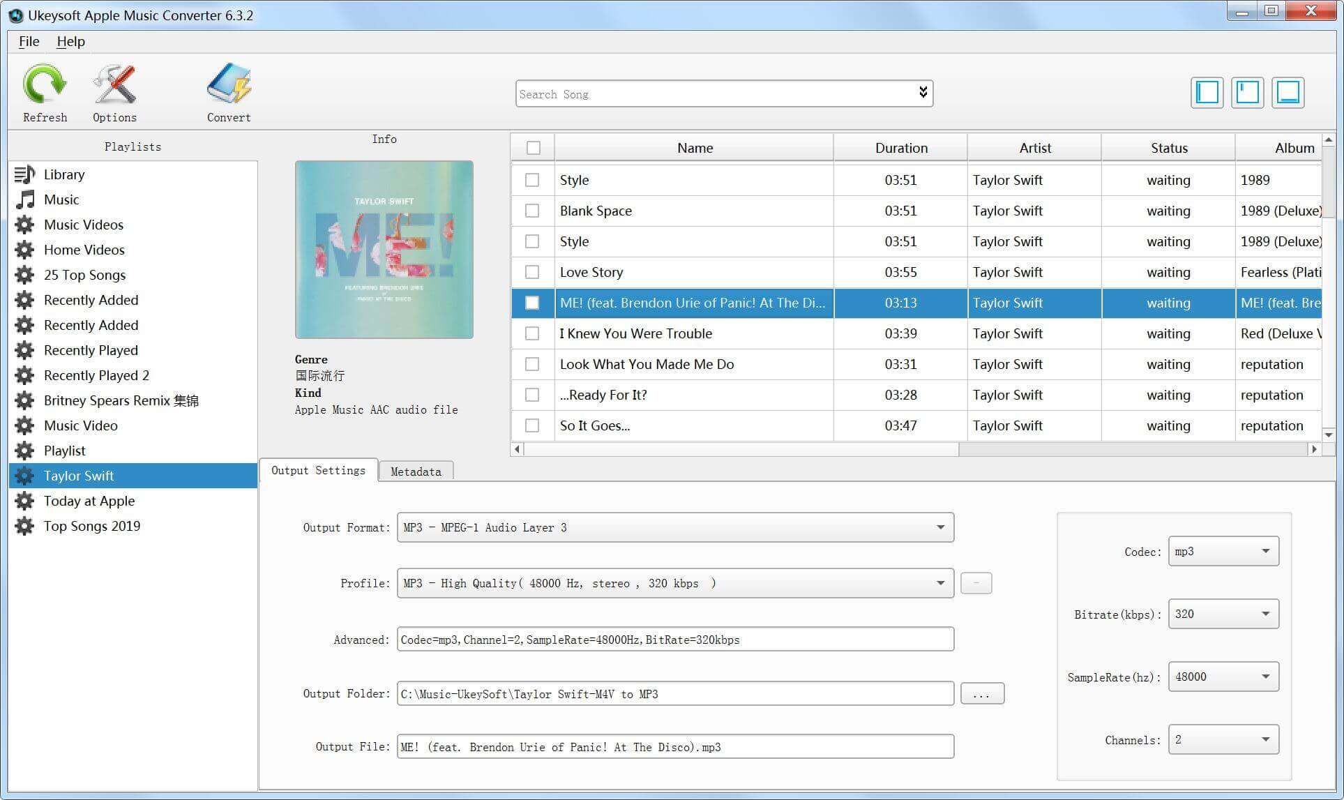 UkeySoft Apple Music Converter interface