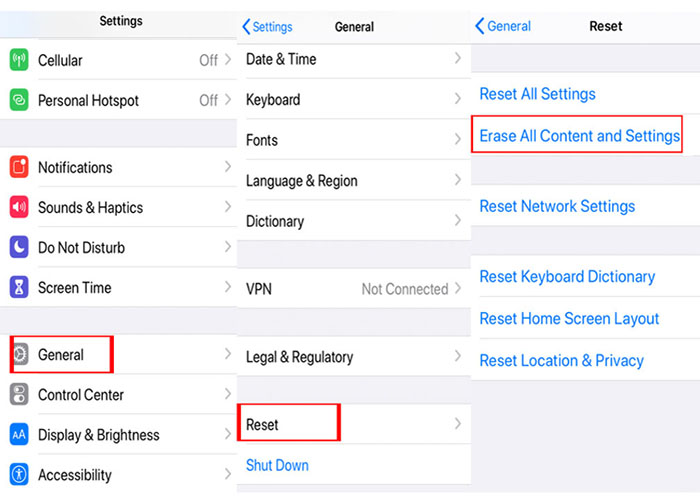 remove apple id with settings