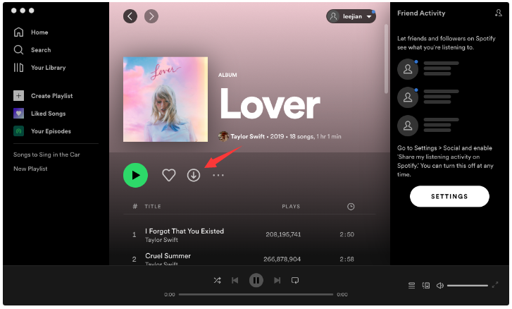 download Spotify album on pc